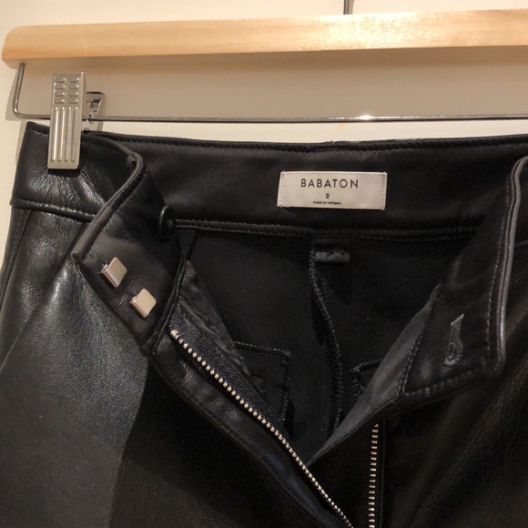 Aritzia Babaton Vegan Leather Pants (Command cropped pant) - Picture 4 of 5